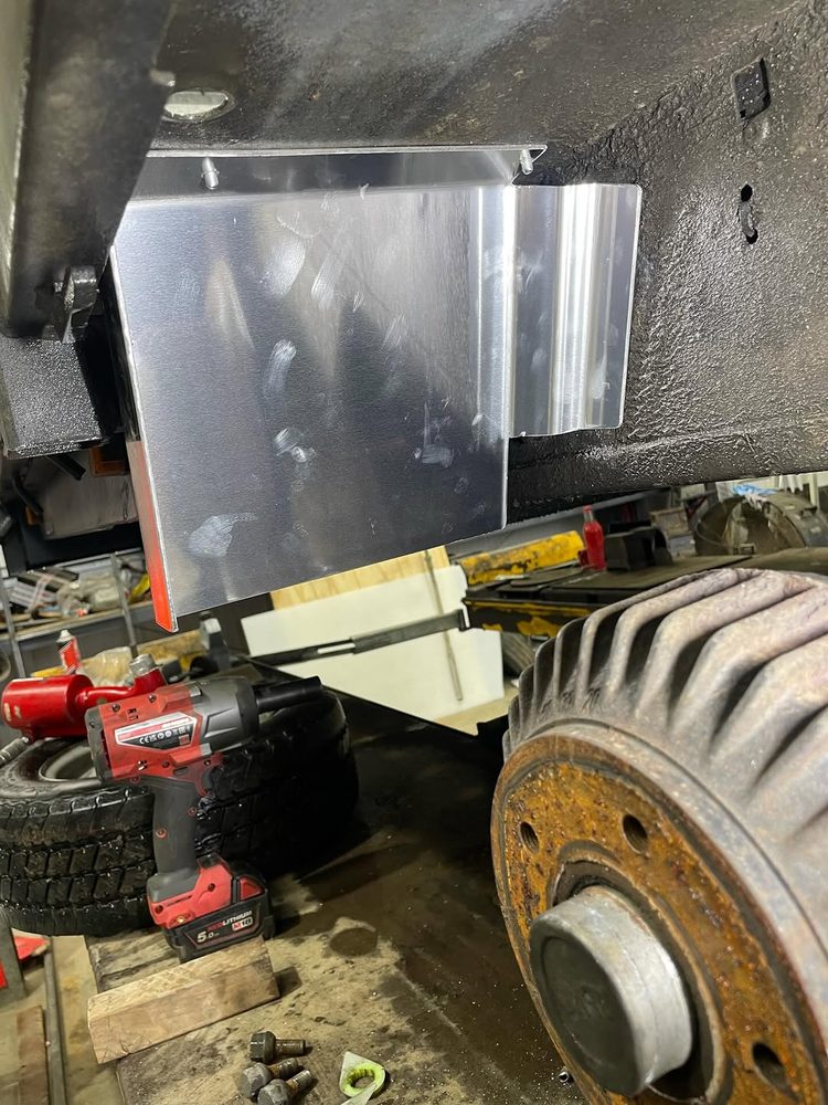 Mud-guard replacement done in the workshop